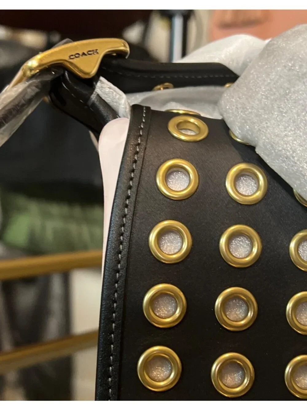 NWT!!  Coach  Patricia Legacy Handbag With Gold Grommet Detailing & Adjustable S